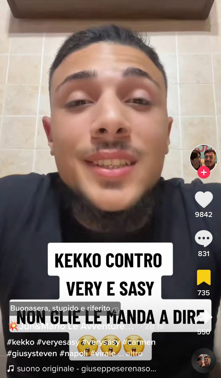 Continua la faida su Tiktok Kekko dissa Very Sasy Dicevo che